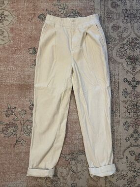 GAP Cream Corduroy Pants - Elastic Waist
